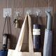 Curved Adhesive Wall Hooks, No-Drilling Waterproof Screw Free Stickers for Hanging