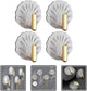 Big Decorative Adhesive Hooks–Gold & Silver Seashell Wall Hangers, No Drilling Needed; g