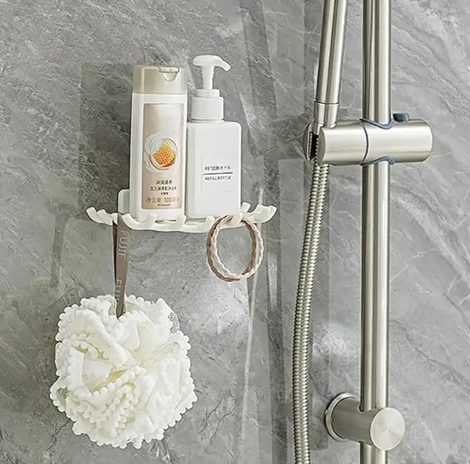 Wall Mounted Dish with Hooks – Space Saving Bathroom Organizer: g