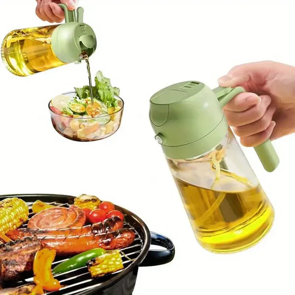 Oil Sprayer and Dispenser Glass Multipurpose Jug with lock system (500 ML) .g