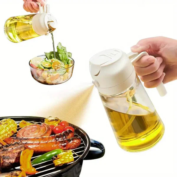 Multipurpose Oil Sprayer and Dispenser Glass Jug with lock system (500 ML).