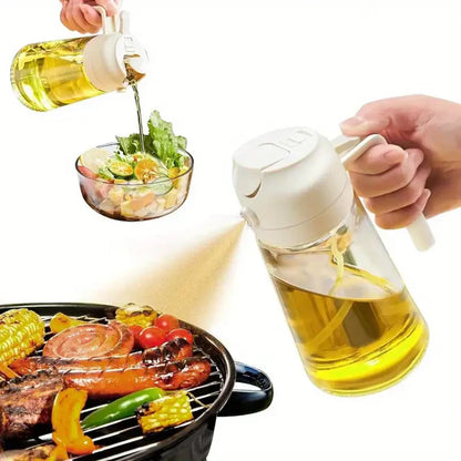 Multipurpose Oil Sprayer and Dispenser Glass Jug with lock system (500 ML).