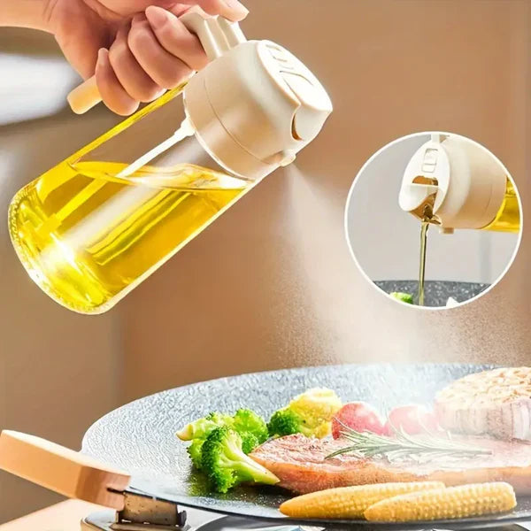 Multipurpose Oil Sprayer and Dispenser Glass Jug with lock system (500 ML).