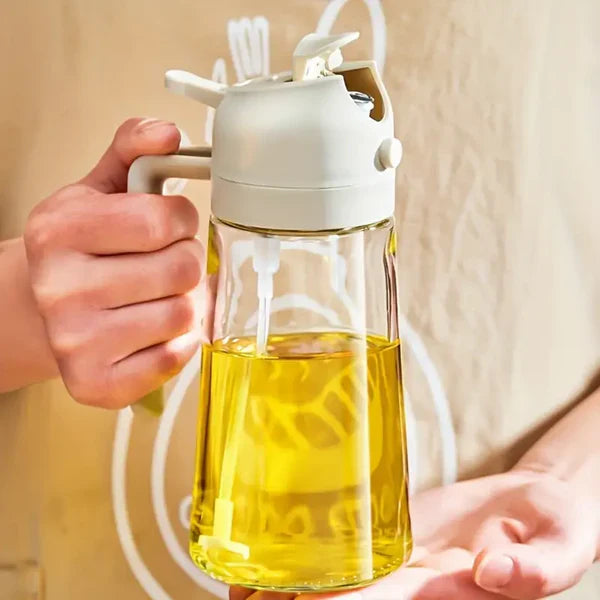 Multipurpose Oil Sprayer and Dispenser Glass Jug with lock system (500 ML).