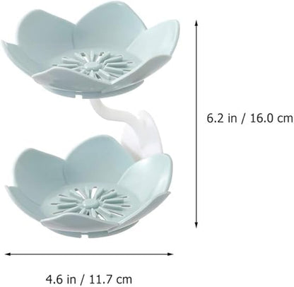 Lotus Sink Soap & Sponge Holder(Pack of 2) – No-Drill Adhesive Rack :g