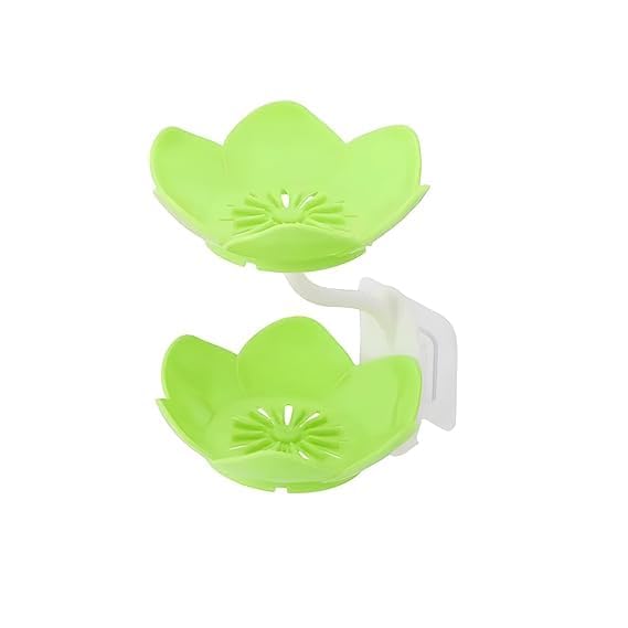 Lotus Sink Soap & Sponge Holder(Pack of 2) – No-Drill Adhesive Rack : f