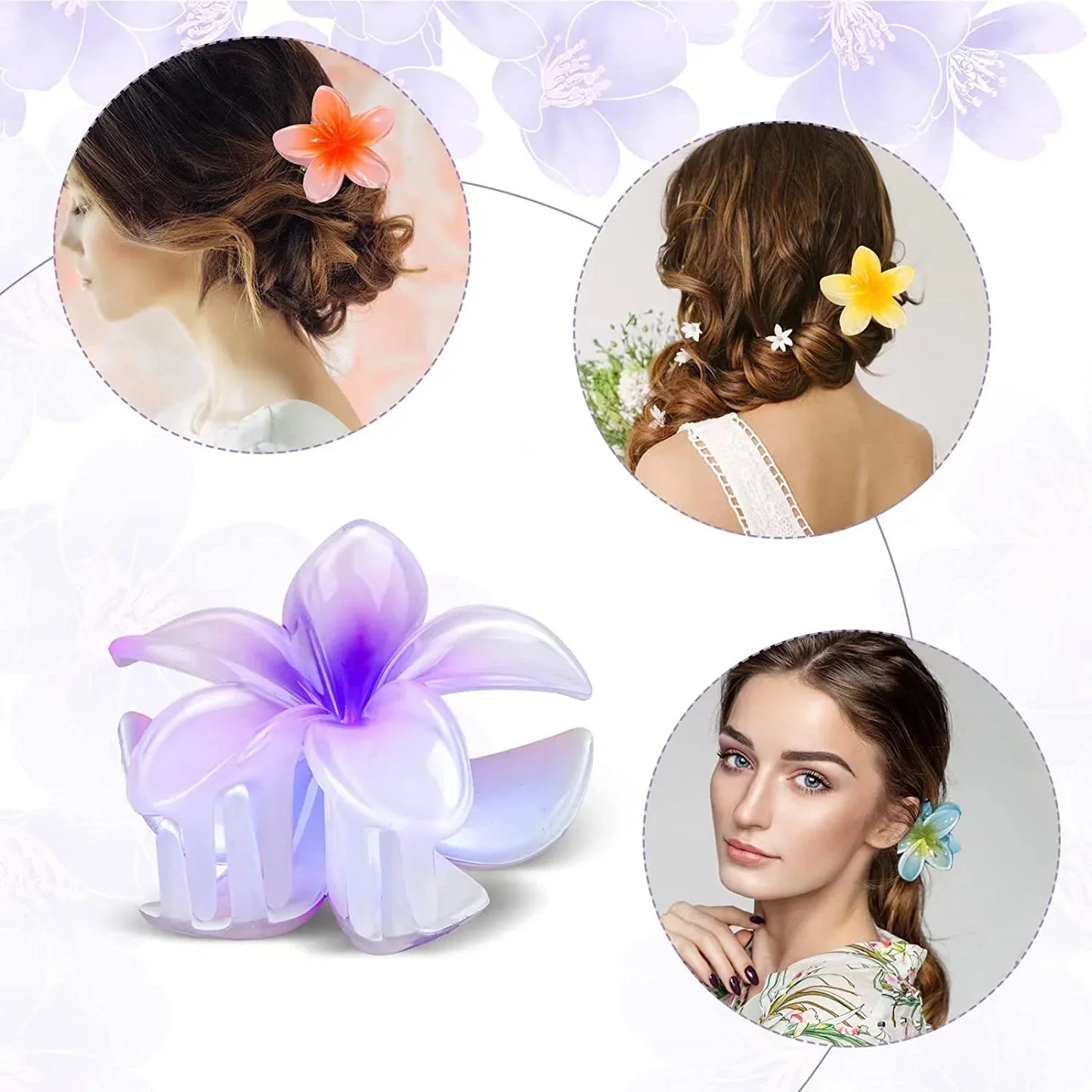 Flower Shape Hair Clips 🌸- Pack of 12
