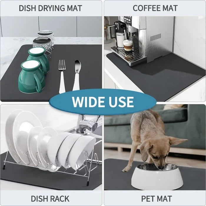 Kitchen Super Absorbent Dish Drying mat (Big Size) (60cmx40cm);f