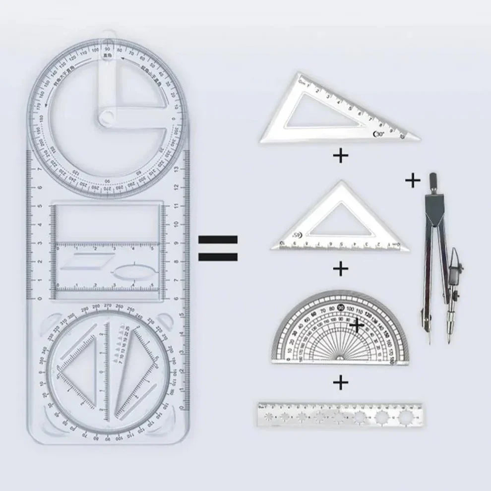 Multifunctional Geometric Ruler - All in one (Buy 1 Get 1 Free) .f