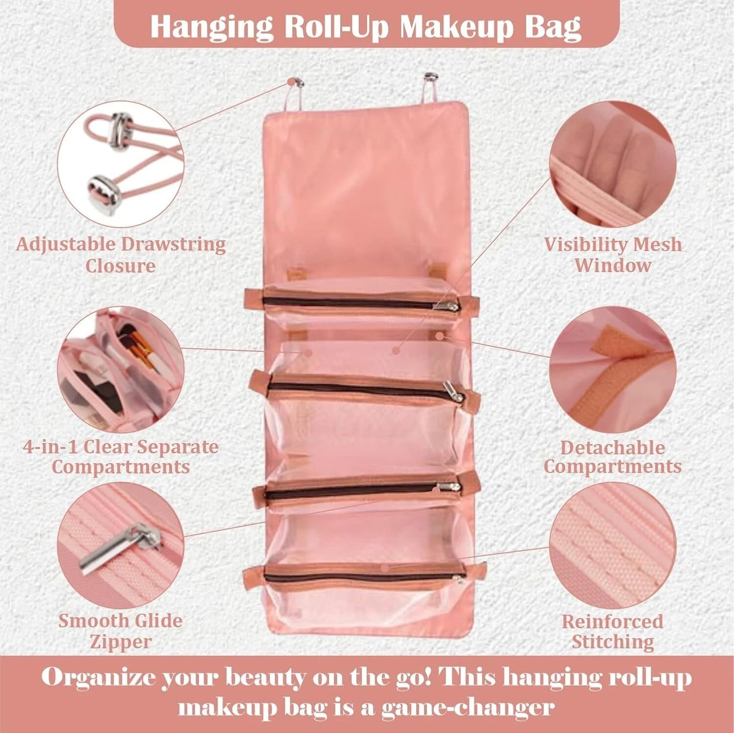 Foldable Makeup Storage Pouch for Cosmetics & Beauty Accessories –: f