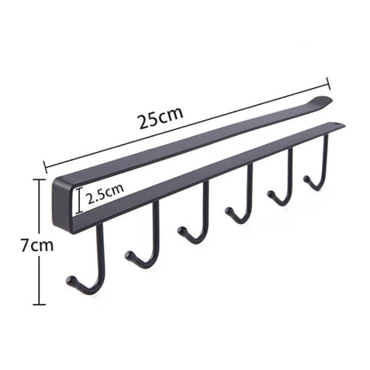 Under-Shelf 6-Hook Mug & Cup Holder Rack (pack of 2)– Space-Saving Kitchen Cabinet Organizer,f