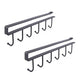 Under-Shelf 6-Hook Mug & Cup Holder Rack (pack of 2)– Space-Saving Kitchen Cabinet Organizer,g