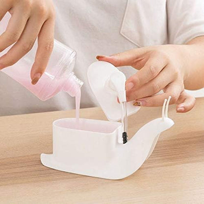 Cute Snail Liquid Soap Dispenser – Refillable Bathroom & Kitchen Hand Wash Pump; g