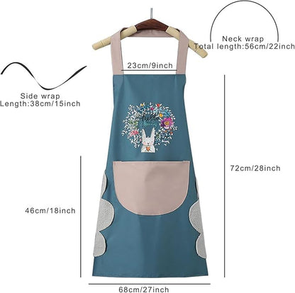 Hand-Wiping Waterproof Kitchen Apron with Big Front Pocket - Buy 1 get 1 Free .G