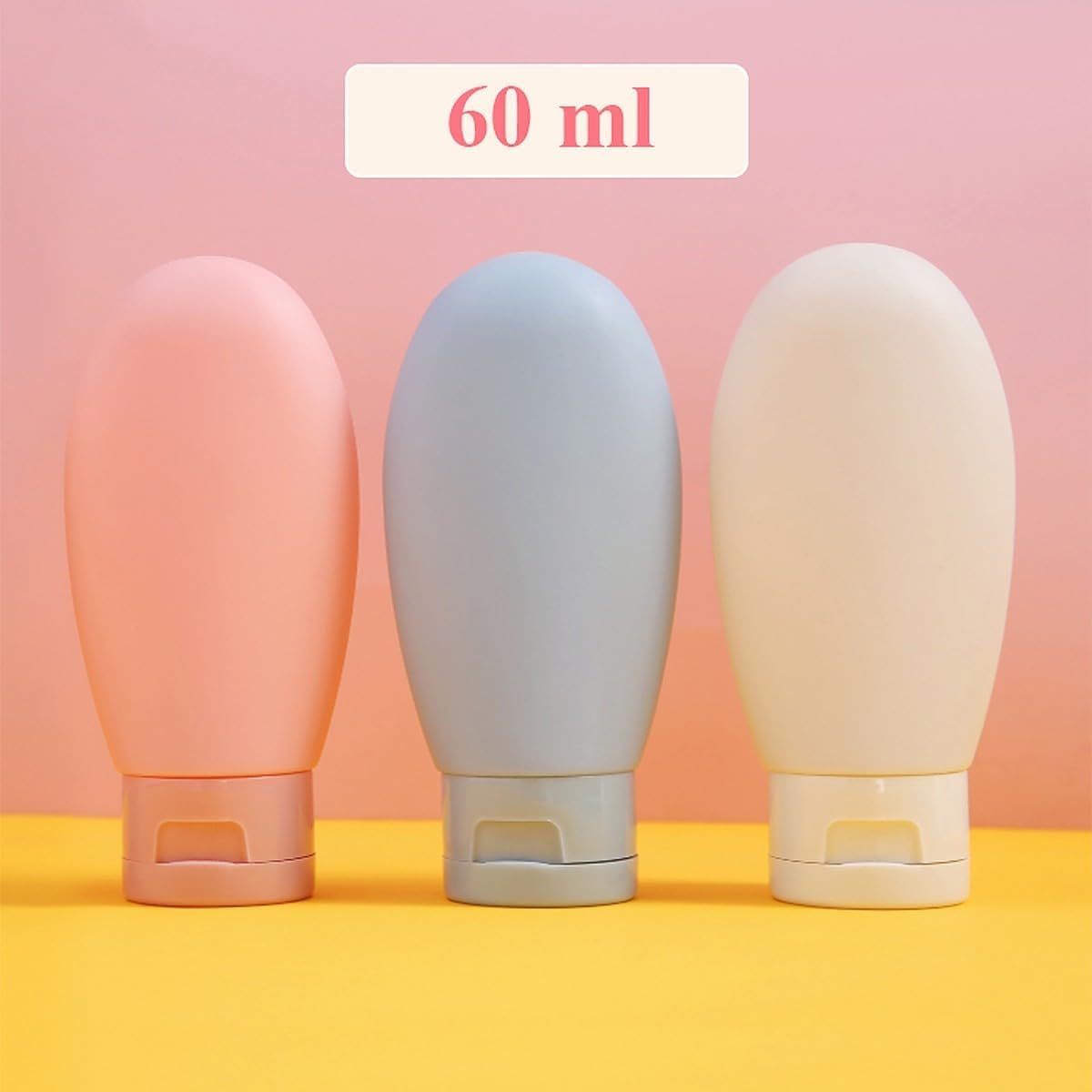 3 pieces travel Silicone Bottles Leakproof for Toiletries- 60 ml each ,g