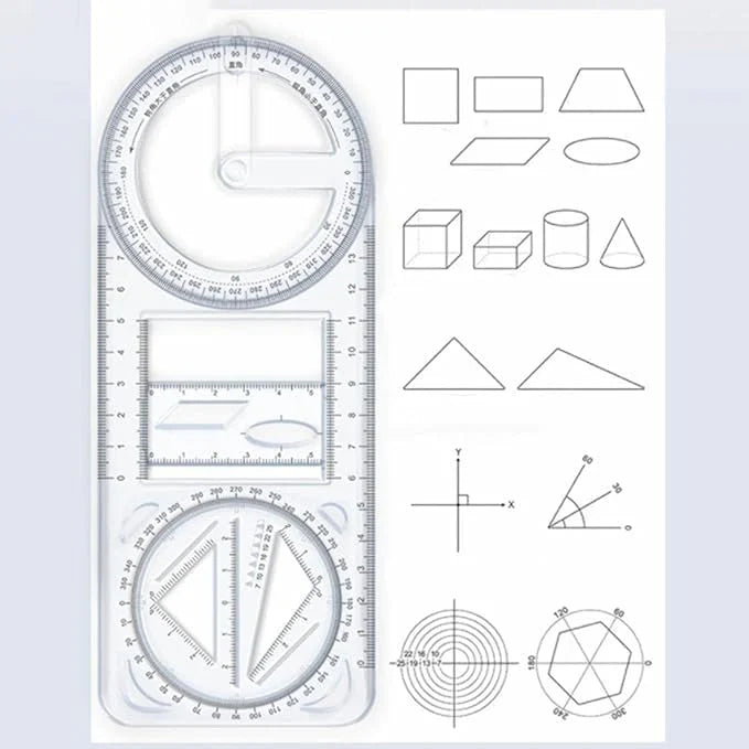 Multifunctional Geometric Ruler - All in one (Buy 1 Get 1 Free) .f