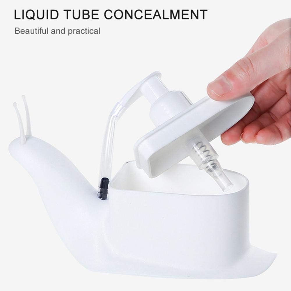 Cute Snail Liquid Soap Dispenser – Refillable Bathroom & Kitchen Hand Wash Pump; g