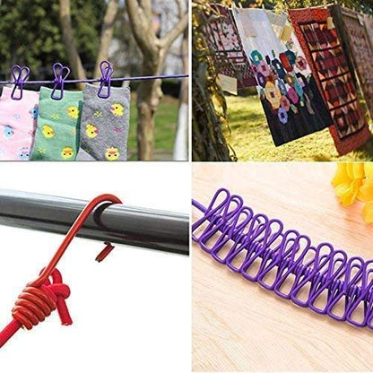 Drying Rope (Buy 1 Get Free) -with attached hooks & 12 clips