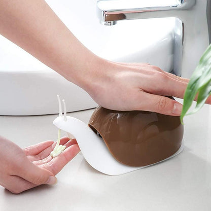 Cute Snail Liquid Soap Dispenser – Refillable Bathroom & Kitchen Hand Wash Pump; g