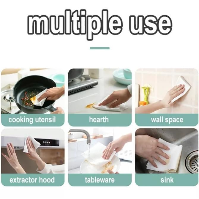 Multipurpose Cleaning Wet Wipes for Kitchen & Home – Tough on Grease, Easy to Use; f