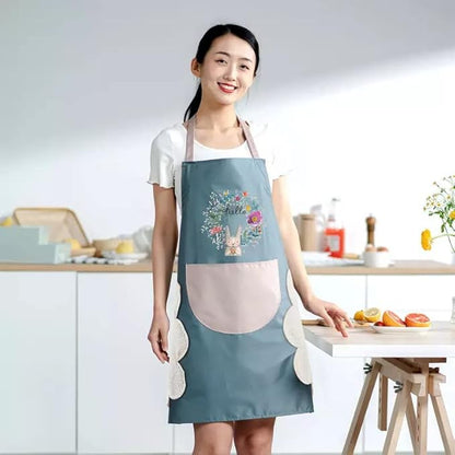 Hand-Wiping Waterproof Kitchen Apron with Big Front Pocket - Buy 1 get 1 Free .G
