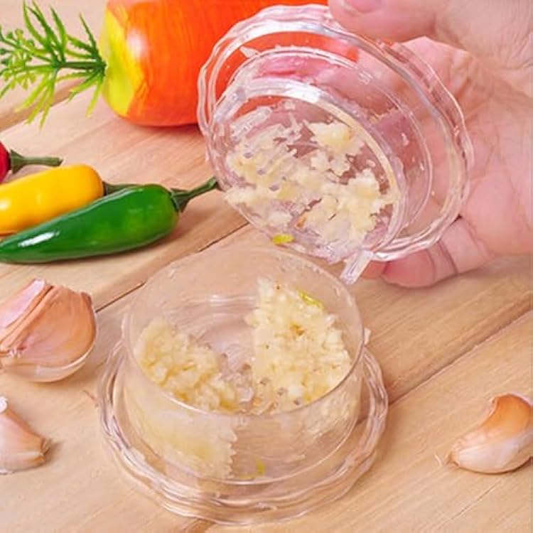 Twist & Crush, Mess-Free Garlic Crusher – Easy Twist Garlic Press Tool Set: g