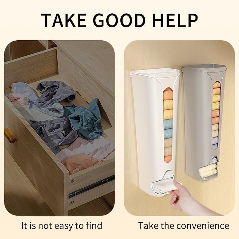 Wall Mounted Storage Box Organizer – Multi-Purpose Underwear, Socks & Garbage Bag Holder - Space Saving Kitchen & Cabinet Container: f
