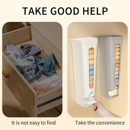 Wall Mounted Storage Box Organizer – Multi-Purpose Underwear, Socks & Garbage Bag Holder - Space Saving Kitchen & Cabinet Container: g