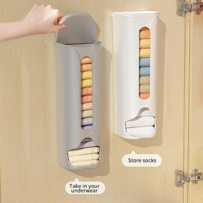 Wall Mounted Storage Box Organizer – Multi-Purpose Underwear, Socks & Garbage Bag Holder - Space Saving Kitchen & Cabinet Container: f