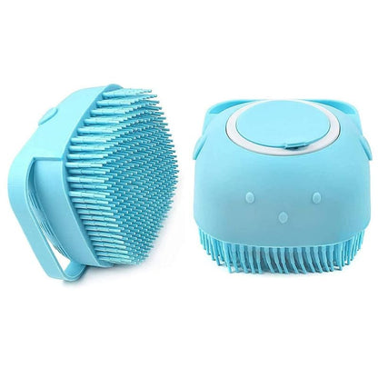 Scrubbing Soft Silicone Bath Brush- With Gel Storage- Pack of 1
