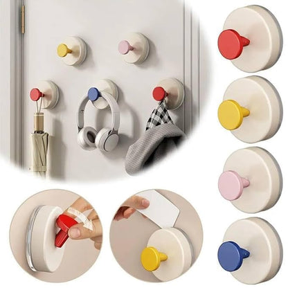 Reusable Heavy-Duty Suction Cup Hooks (Set of 4) – Removable Waterproof Wall Hooks;g