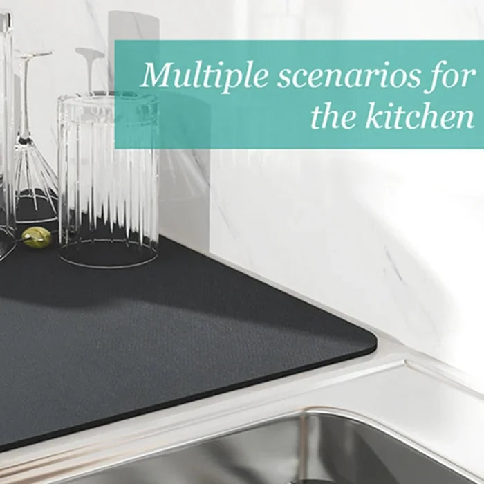 Kitchen Super Absorbent Dish Drying mat (Big Size) (60cmx40cm);f