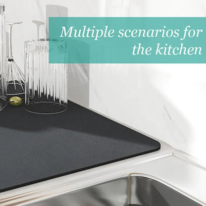 Kitchen Super Absorbent Dish Drying mat (Big Size) (60cmx40cm);f