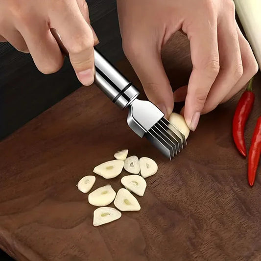 All-in-One Kitchen Vegetable Grater – 6-Blade Stainless Steel Slicer for Garlic, Onion & Fresh Produce: f
