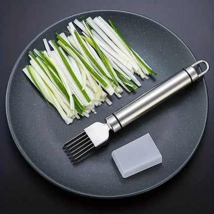 All-in-One Kitchen Vegetable Grater – 6-Blade Stainless Steel Slicer for Garlic, Onion & Fresh Produce: f