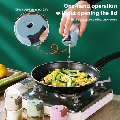 Glass Measure Spice Bottle for Kitchen - For All Spices, Seasoning Made Easy-.g