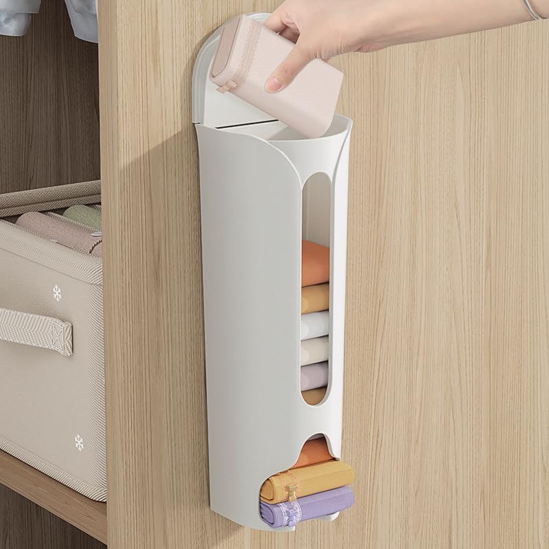 Wall Mounted Storage Box Organizer – Multi-Purpose Underwear, Socks & Garbage Bag Holder - Space Saving Kitchen & Cabinet Container: f