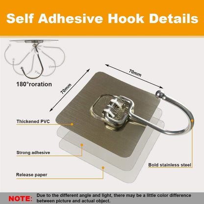 Premium Golden Hanger Hooks- Peel & Stick Adhesive .g