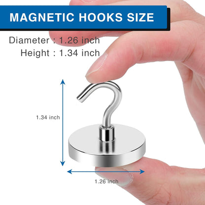 Steel Magnetic Hook – Rust-Resistant, Hanging for Fridge, Garage & Kitchen (Pack of 4)-.g