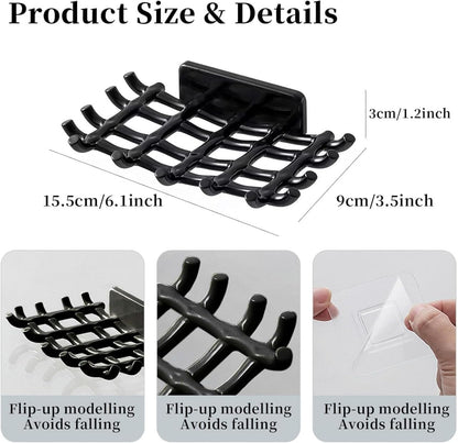Wall Mounted Dish with Hooks – Space Saving Bathroom Organizer: g