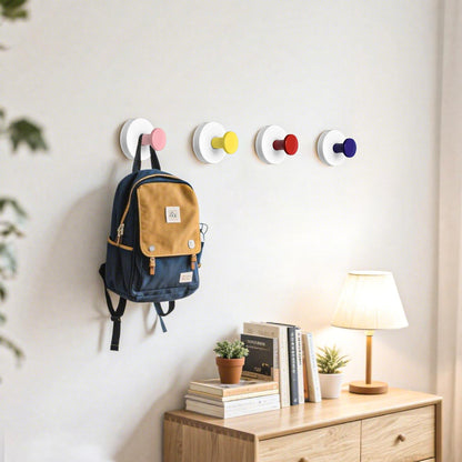 Reusable Heavy-Duty Suction Cup Hooks (Set of 4) – Removable Waterproof Wall Hooks;g