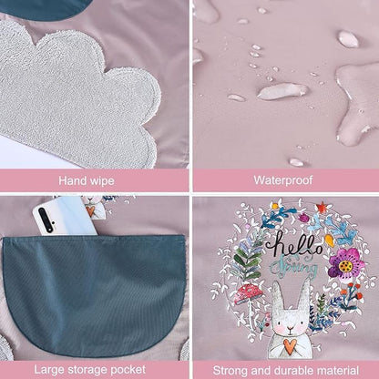 Kitchen Apron with Hand-Wiping, Waterproof & Big Front Pocket- buy 1 Get 1 Free