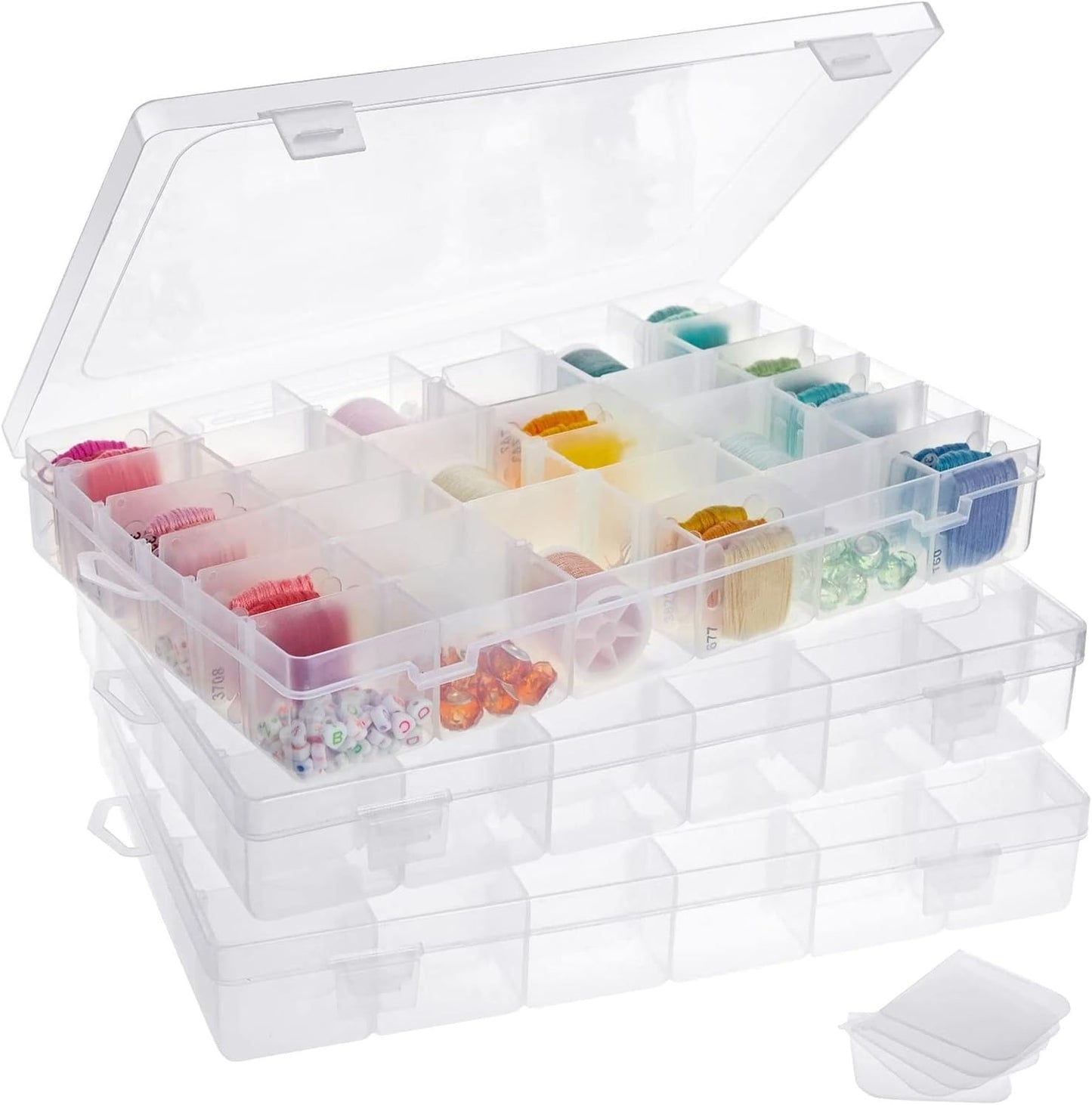 Multipurpose Storage Box 36 Compartments – Portable Organizer for Medicine, Jewelry, Cosmetics & Stationery: f