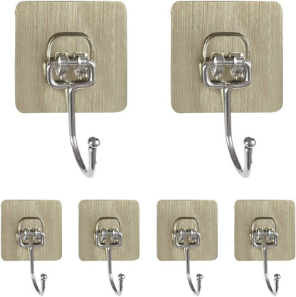 Premium Golden Hanger Hooks- Peel & Stick Adhesive .g