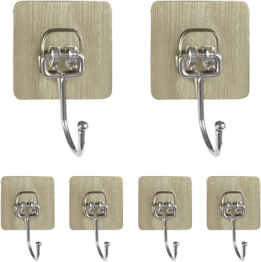 Premium Golden Hanger Hooks- Peel & Stick Adhesive .g