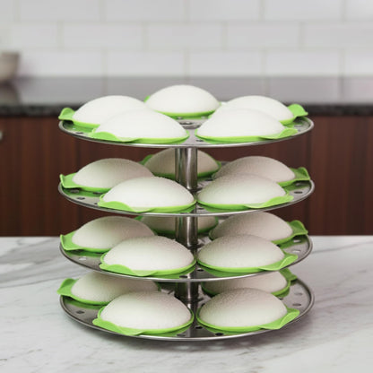 Reusable Silicone Idli Moulds (Set of 8) – Non-Stick BPA-Free Idli Maker Cups; g