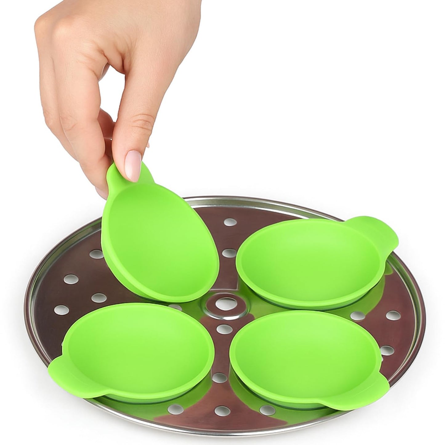 Reusable Silicone Idli Moulds (Set of 8) – Non-Stick BPA-Free Idli Maker Cups; g