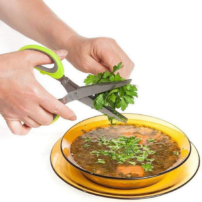 Premium Stainless Steel Herb Scissors | Quick Cutting Tool for Herbs & Vegetables: f