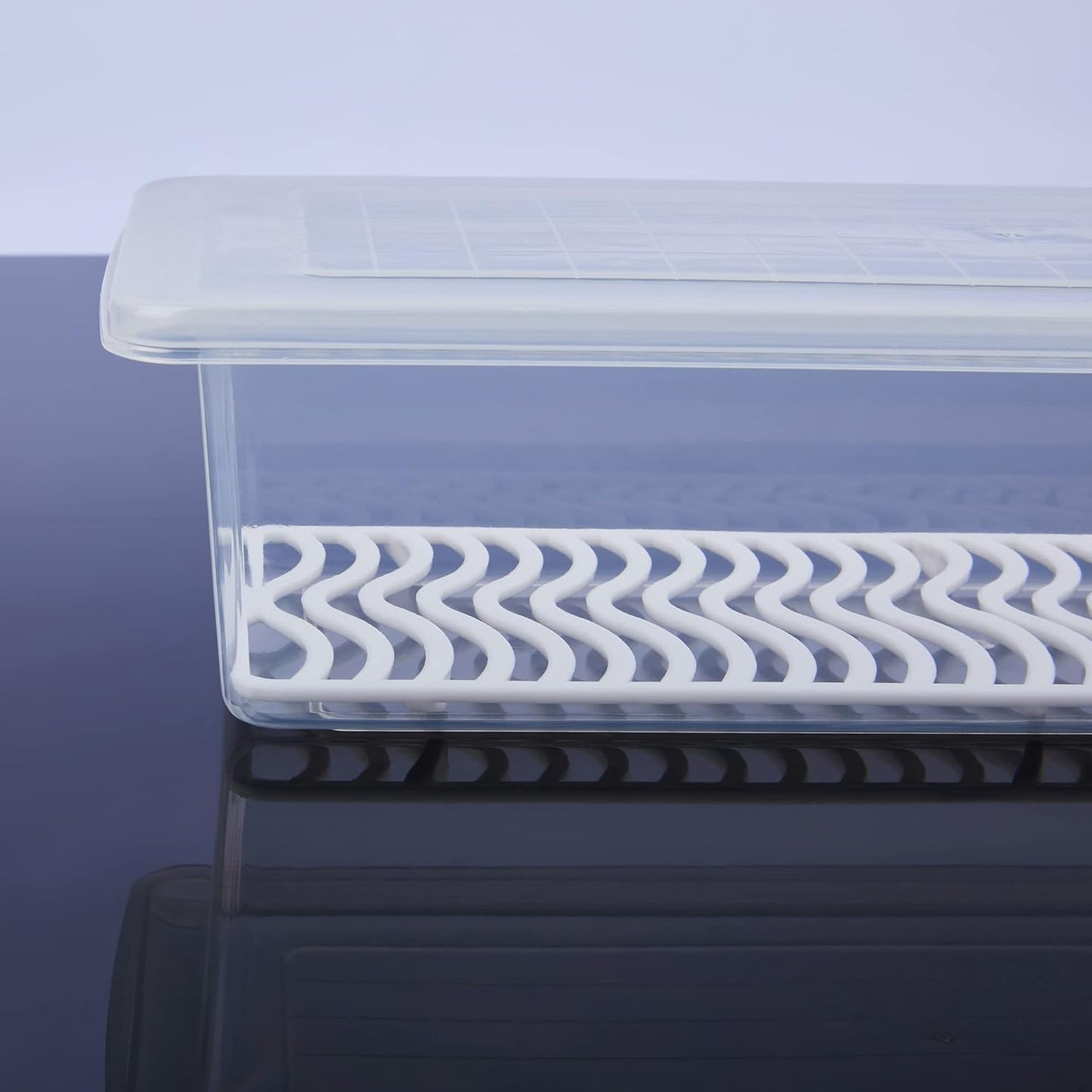 Uniqly- Fridge Storage Containers with Drain plates- Pack of 6: g