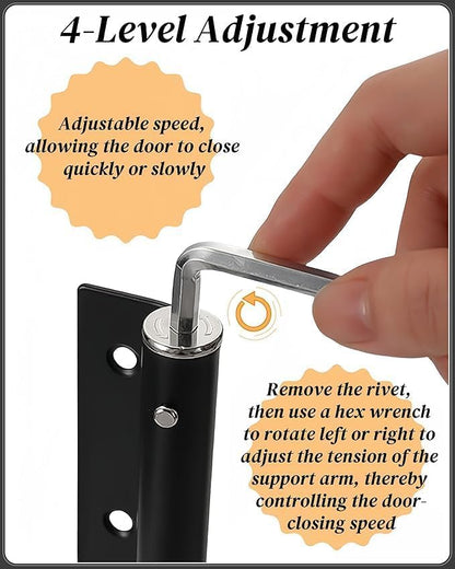 Automatic Spring Door Closer – Heavy Duty Adjustable Door Closer for Residential & Commercial Use;g